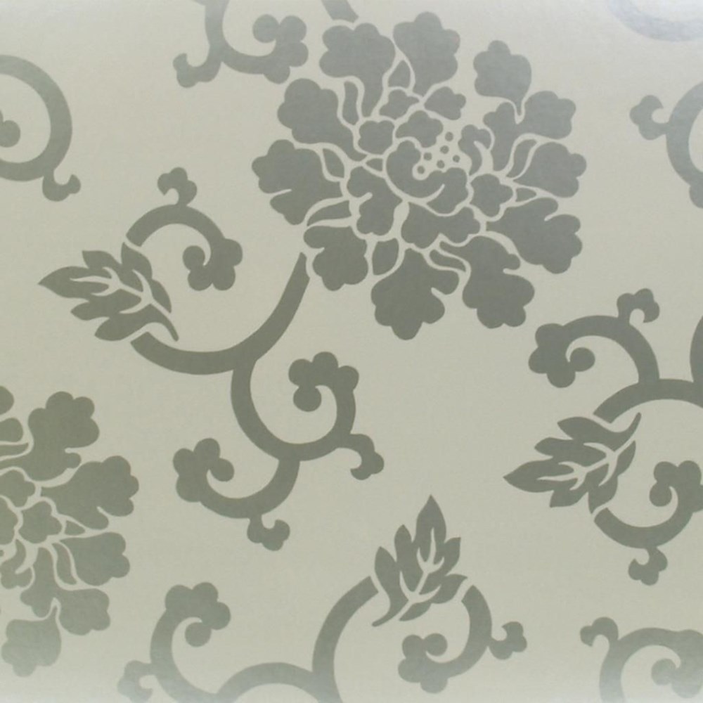 Dushak Floral Wallpaper P468 by Designers Guild in Silver Grey